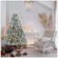 Arbre de Noël enneigé avec aiguilles de pin et feuilles d'eucalyptus, 150 lumières DEL blanc chaud, 404 pointes, branches articulées, support en métal - arbre artificiel enneigé pour la décoration des Fêtes-1939942287