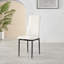 Eubanks Faux Leather Modern Tall Back Dining Chairs with Metal Legs & Diamond Stitching-1969960205-1969960194