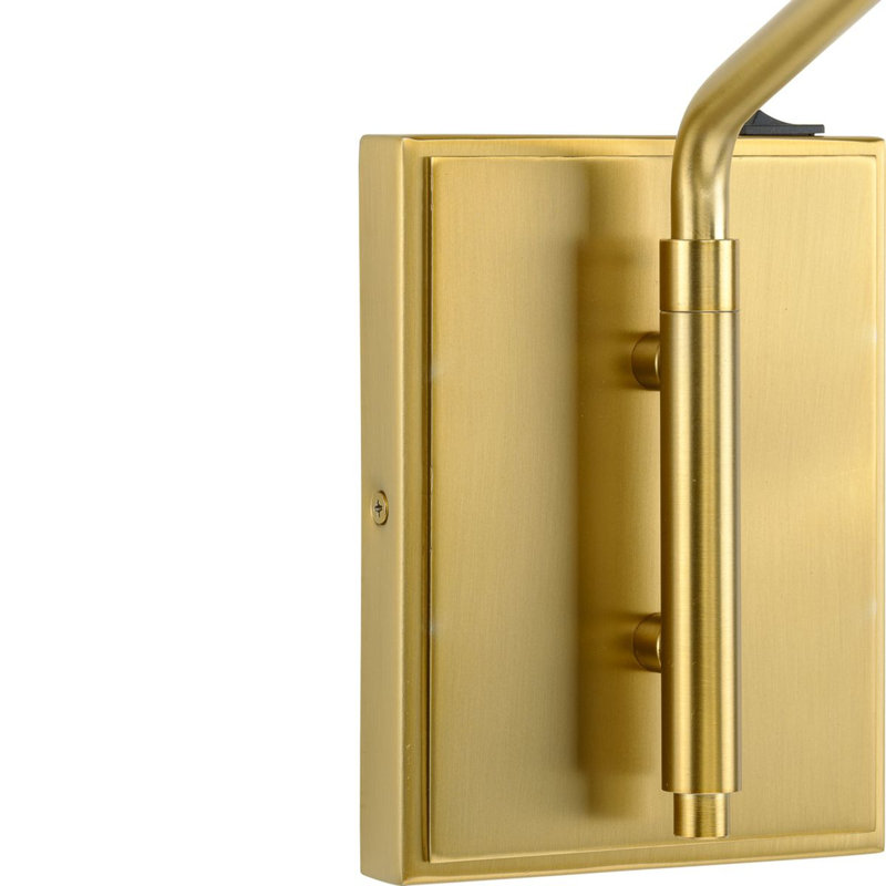 Steel Armed Sconce, Brushed Bronze