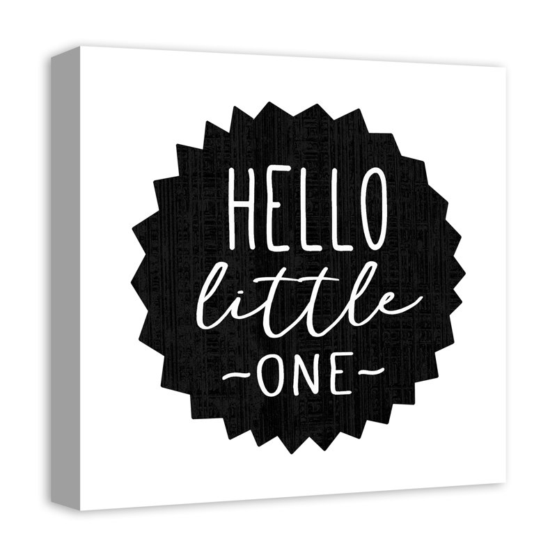 Art sur toile hello little one Macomber, Toile tendue, H 16 po x l 16 po x P 1,25 po