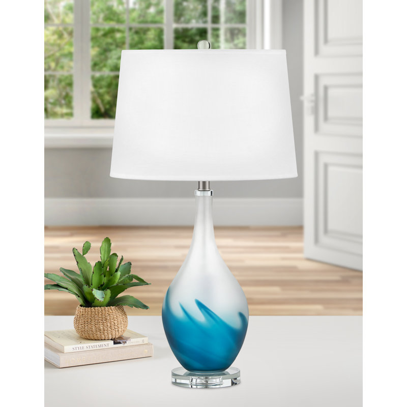 Lampe de table en verre USB