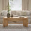 Gedin Three Piece Solid Wood Modern Angled Living Room Table Set