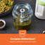 Geepas 500W Multi Chopper | 500ml Food Processor Stainless Steel Double Blade Powerful Copper Motor Easy Blade Release | Mini Electric Vegetable Chopper for Meat Onion Garlic | 2 Year Warranty