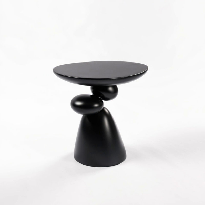 Table de bout Lucky Stone, Noir