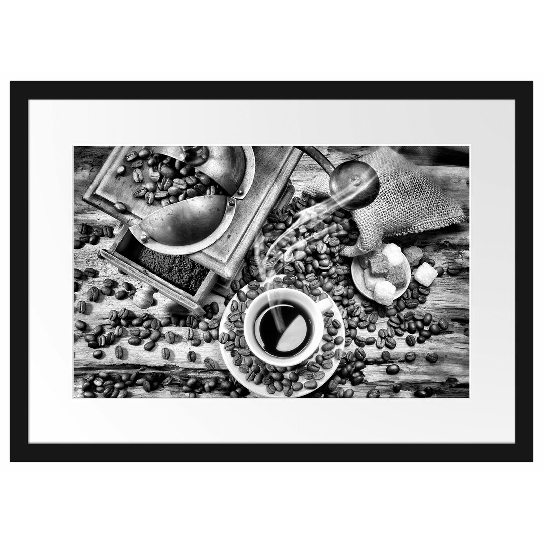 Gerahmtes Poster Kaffee Cappuccino