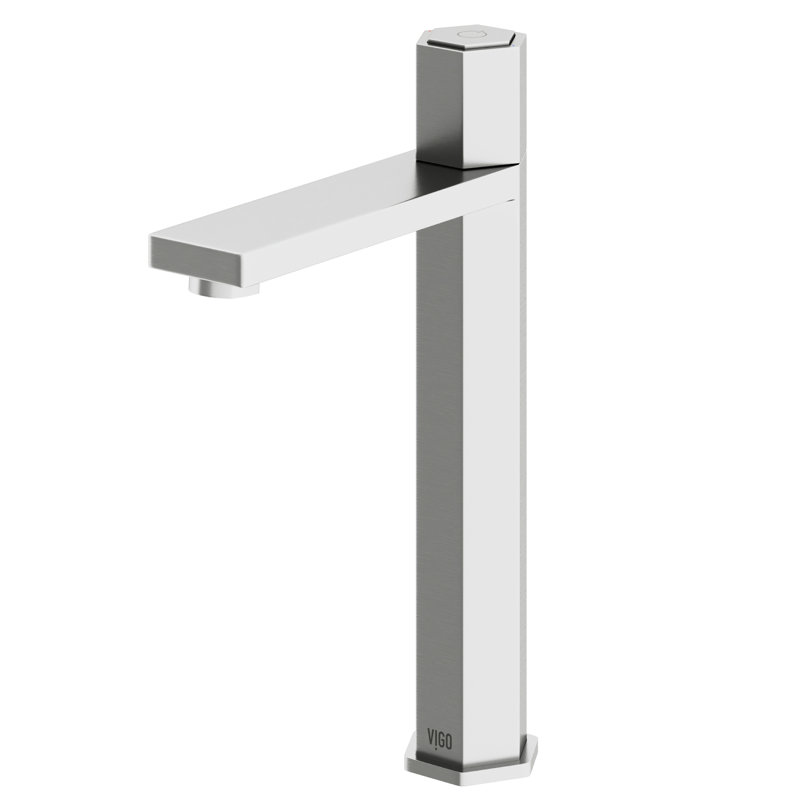 Robinet de lavabo vasque à poignée simple H 10 "Nova, Nickel brossé
