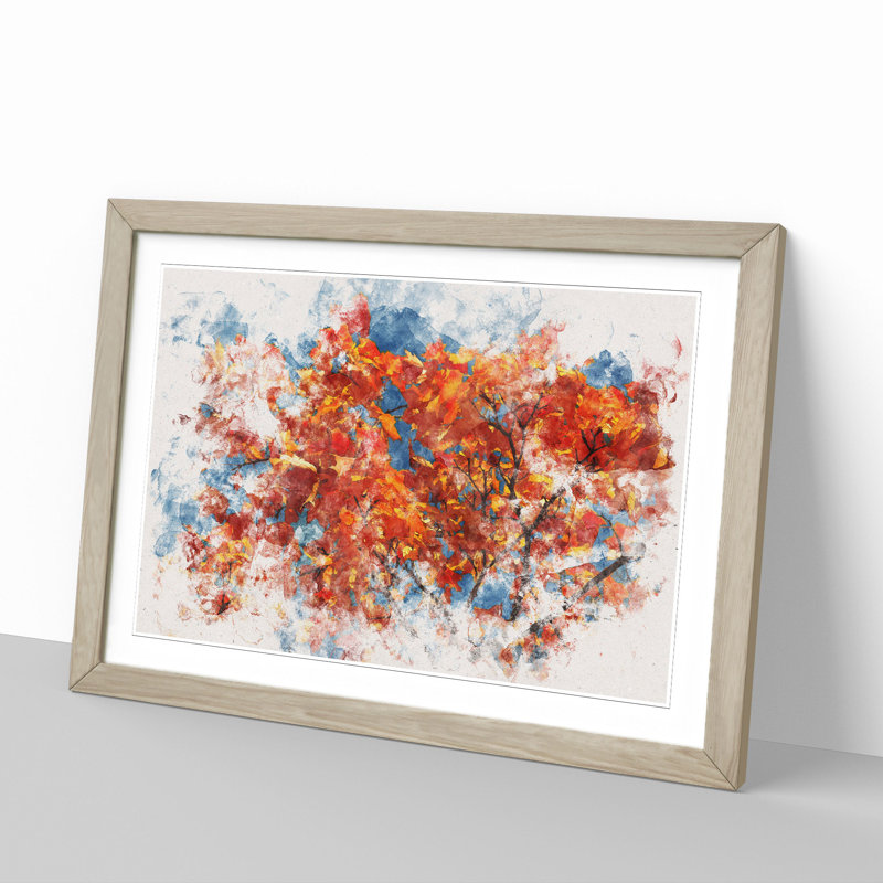 Maple Tree Vol.3 - Picture Frame Graphic Art, 27cm H x 36cm W x 2cm D, Oak