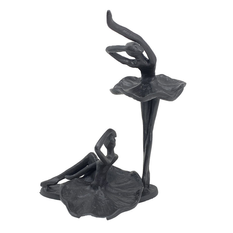 Christina BALLET PAIR Iron Figurine 21cm, Mocha