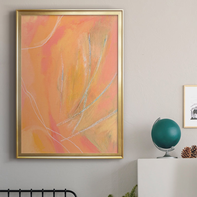 «Peach Bliss II», reproduction d'art encadrée, Or, H 42,5 po x l 30,5 po x P 1 po