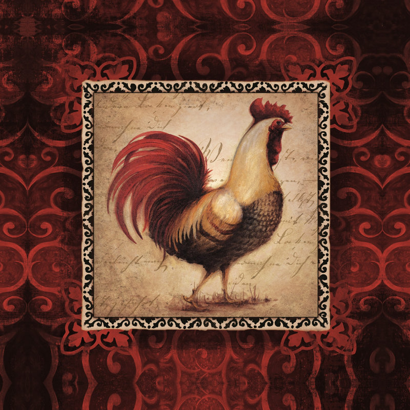 Rooster Sass 1 - Wrapped Canvas Print, 91cm H x 91cm W x 3.8cm D