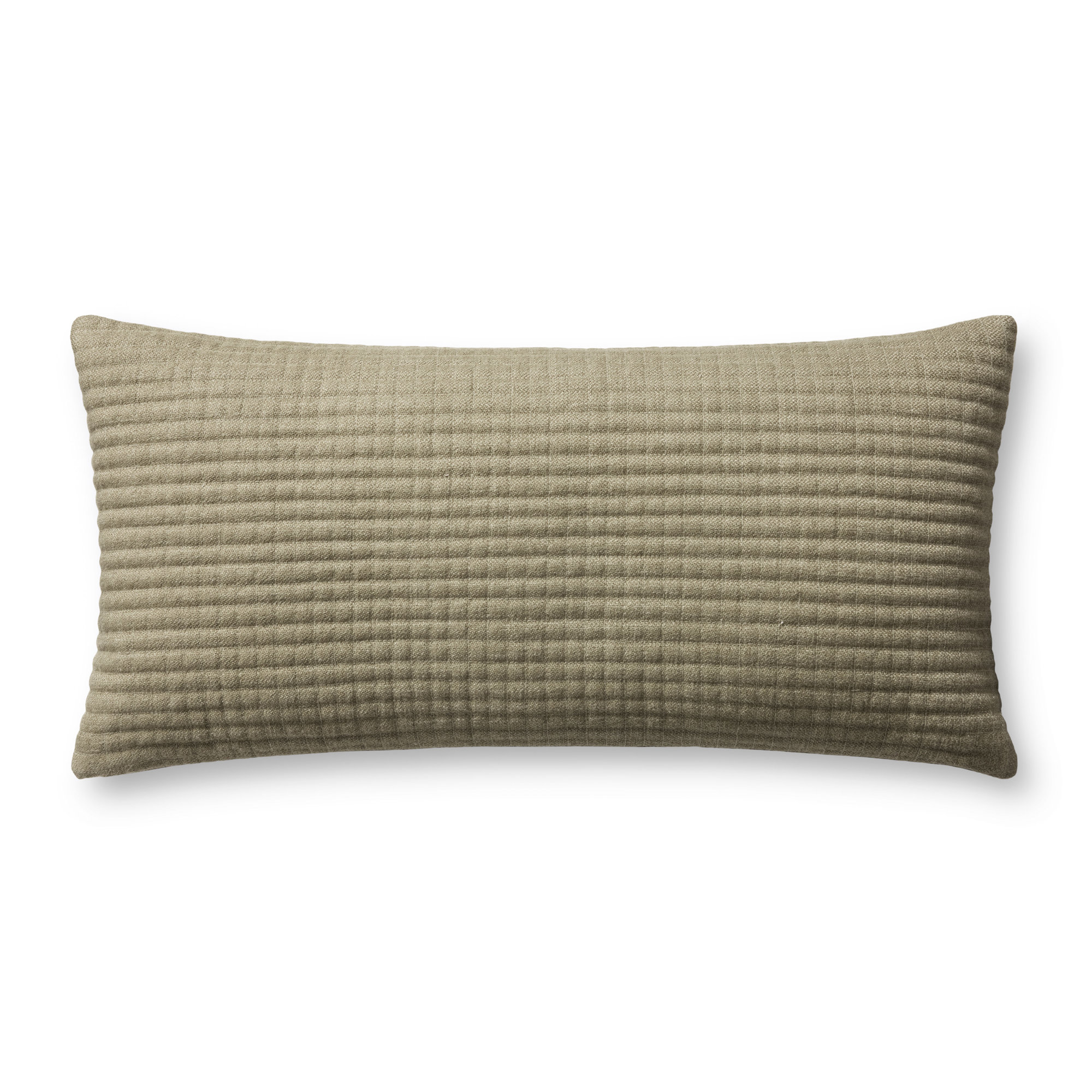 Jeremiah Brent x Loloi Christopher Accent Pillow, Rectangular 27"H x 12"W, Green, Down / Feather
