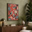 Puffins and Folk Flowers Boho - Wrapped Canvas-620920483-620920480