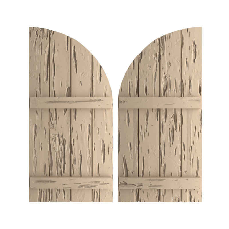 Timberthane à quatre planches jointes avec niches en bois, H 72 po x l 22 po, Texture cyprès Pecky / brun clair apprêté, 22"