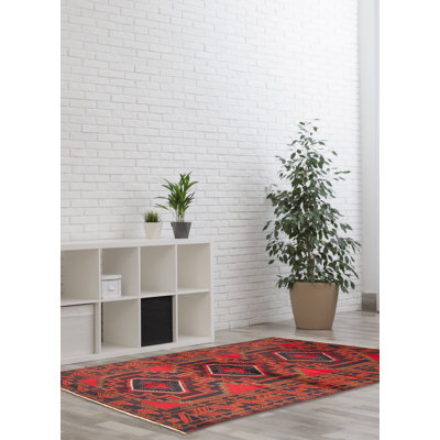 Teimani Red Rug 3'5" x 6'6"