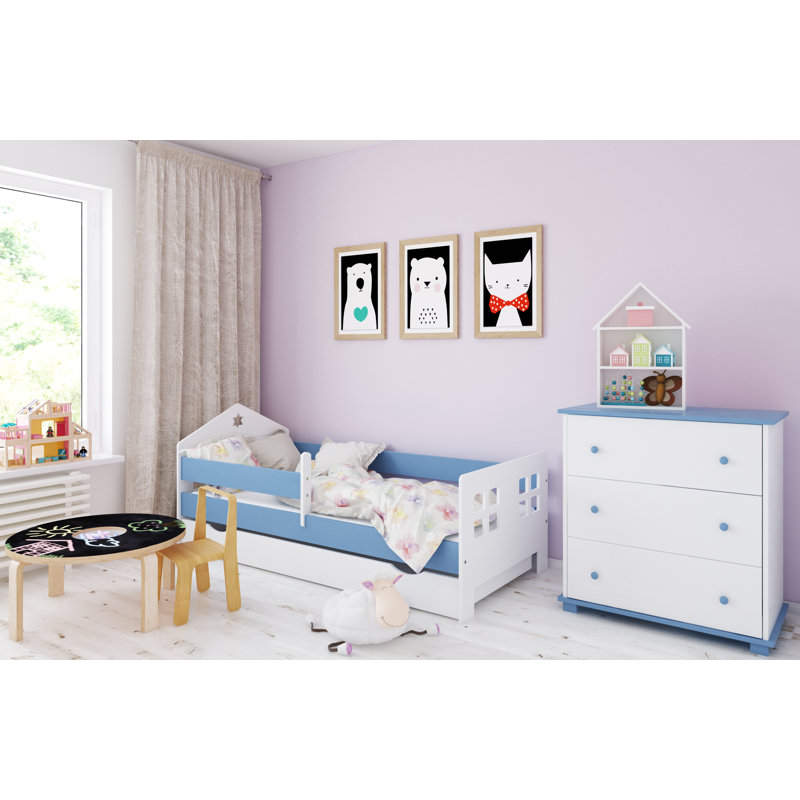 Cabin Bed with Storage Included, Blue, European Toddler (80 x 180cm)
