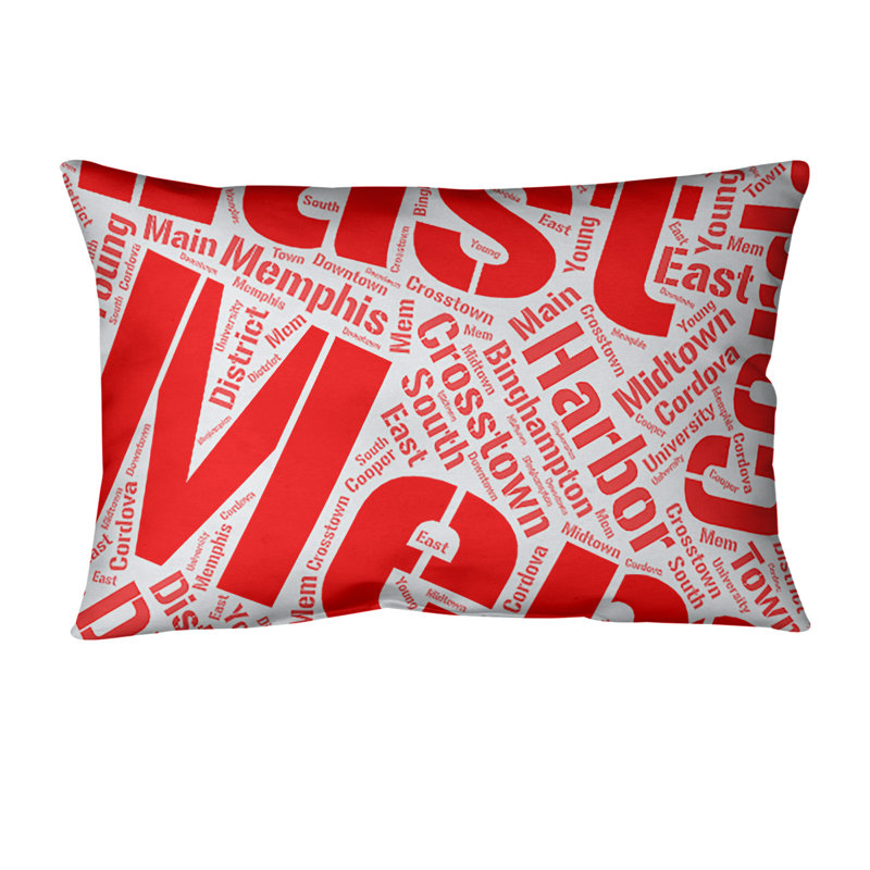 Coussin lombaire intérieur/extérieur memphis, Oui, Rouge