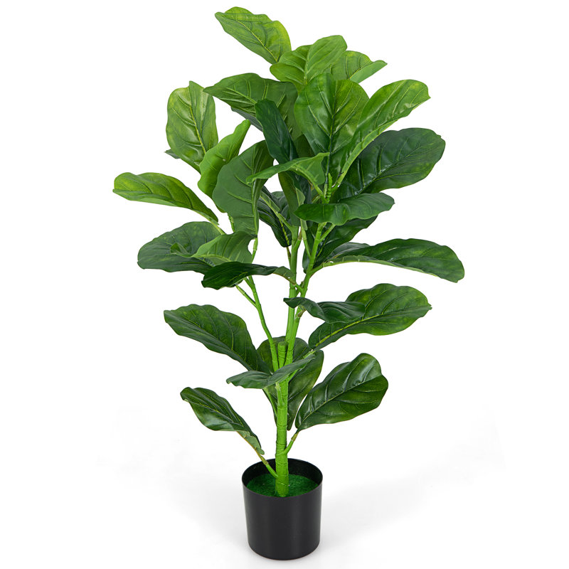 Ensemble 2 pièces figuier artificiel en pot 2 pièces