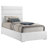 Modern Upholstered Platform Bed with Channel Tufted Headboard