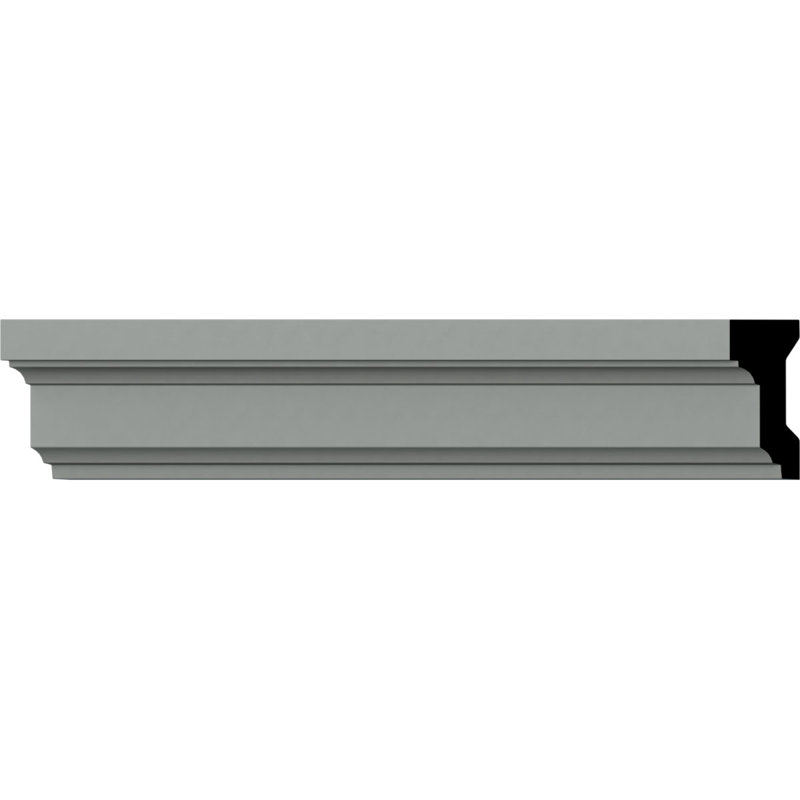 Primed Beige Urethane Geometric Chair Rail Moulding
