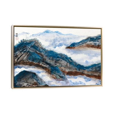 Nuages ​​et montagnes - Impression d'art mural - Toile encadrée