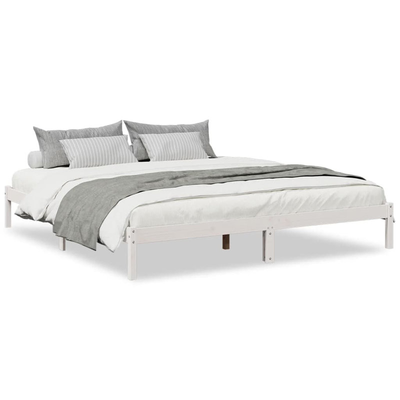 Garang Solid Wood Bed, 180 x 210cm, white
