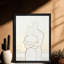 Art encadré noir encadrant des lignes de silhouette rétro, impressions de style rétro-1447141505