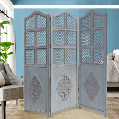 Athmane 60'' W x 71'' H 3 - Panel Folding Room Divider