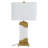 Ahriel 70Cm White/Golden Table Lamp