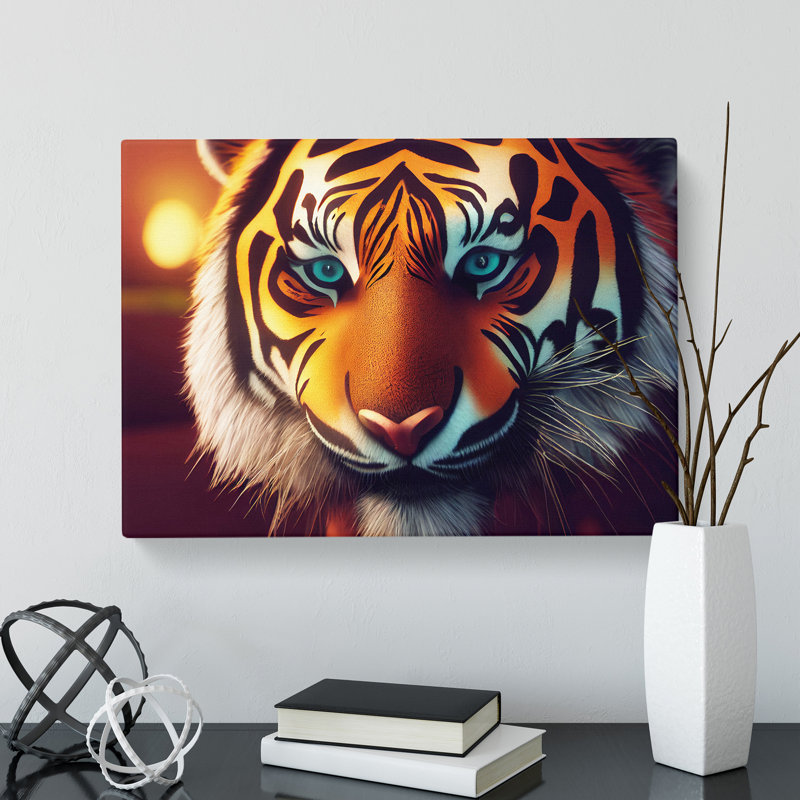 Bold Tiger - Wrapped Canvas Painting, 35cm H x 50cm W x 3cm D