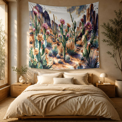 Southwestern Landscapes Wildflower Desert 145 Wall Tapestry