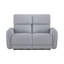 Causeuse inclinable Jero Power Motion, port USB, similicuir gris clair