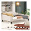 Lit de jour double capitonné capitonné, beige