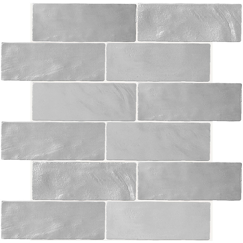 38 pack 2.5 in. x 8 in. Polished and Honed Ceramic Subway Wall Tile (5.38 sq. ft./Case), Blue