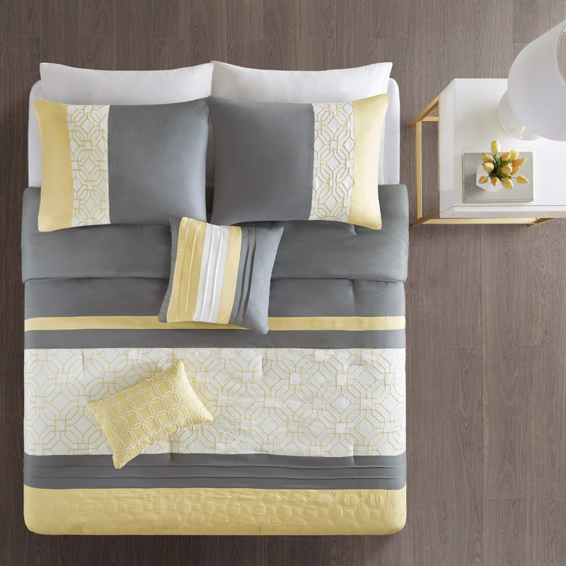 Donnell Embroidered 5 Piece Comforter Set