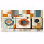 Orange Laundry Lines II - Ensemble d'art mural-107604884