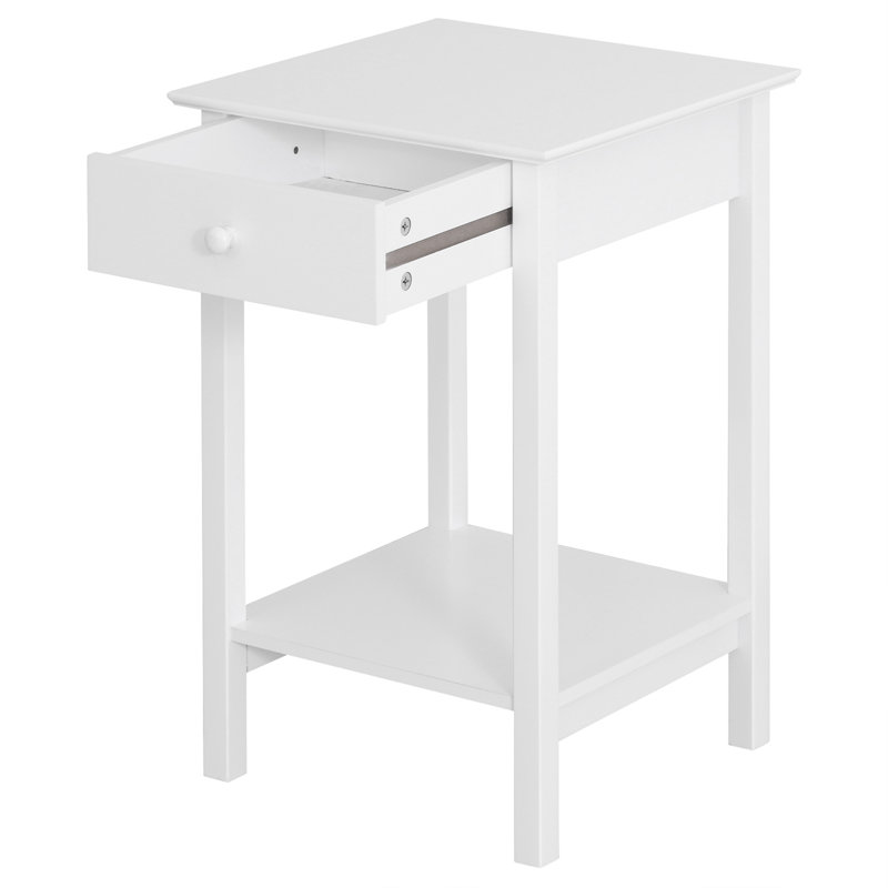 Table de chevet 1 tiroir blanche
