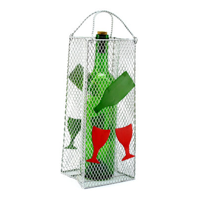 Tabletop Wine Bottle Rack in Silver