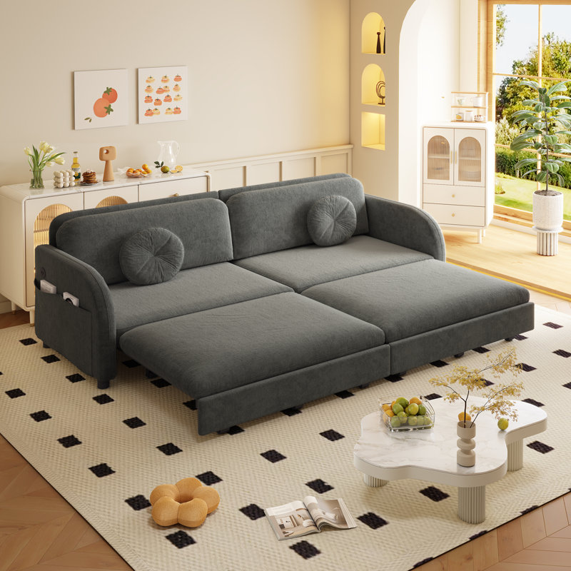 Multifunctional Chenille Sofas With Storage, Modern Space-saving Design For Small Homes
