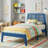 Allyannah Bustillo Modern Twin Platform Bed with Headboard-1293175412