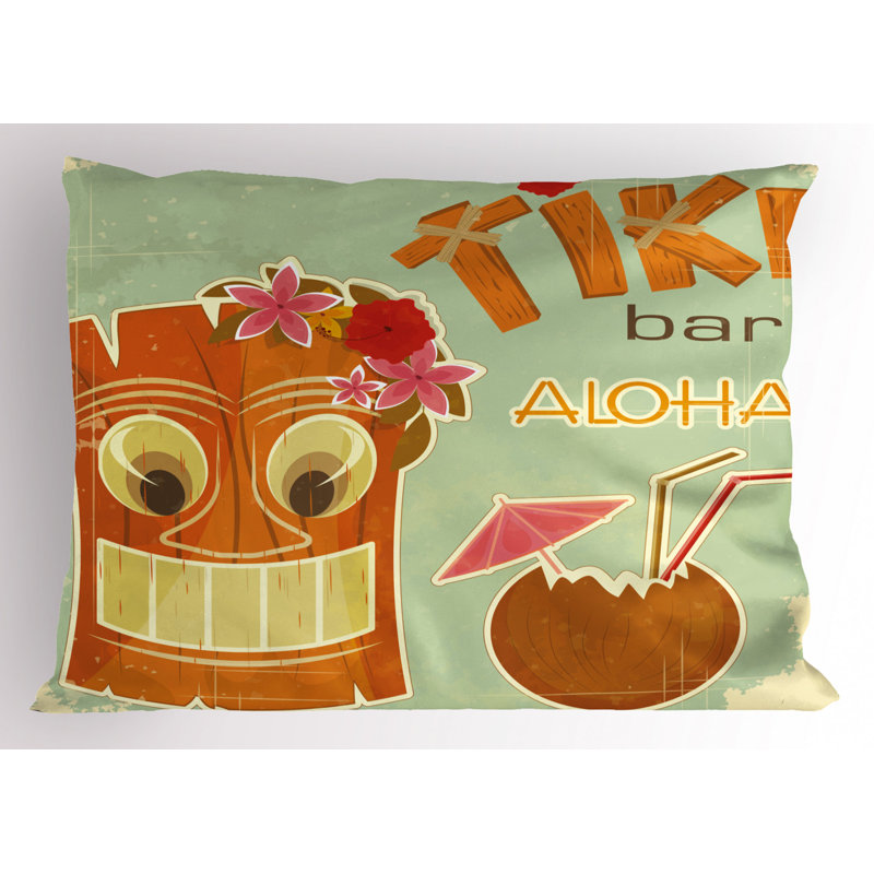 Tiki Polyester Sham, Twin