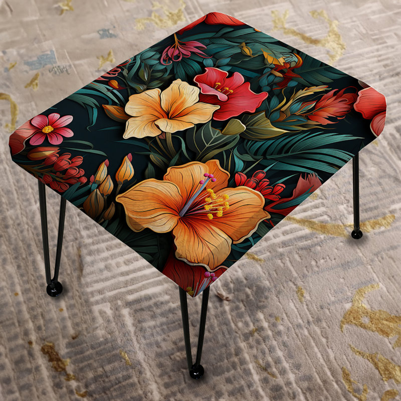Tropical Essence Tropical Pattern - Tropical Rectangle Ottoman