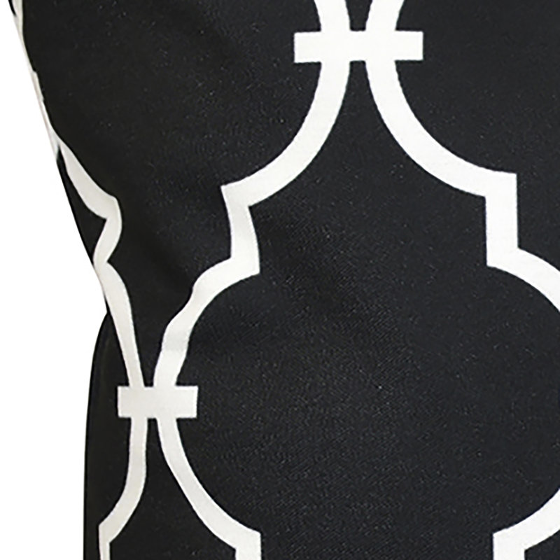 Reversible Throw Pillow, 16" x 16", Black