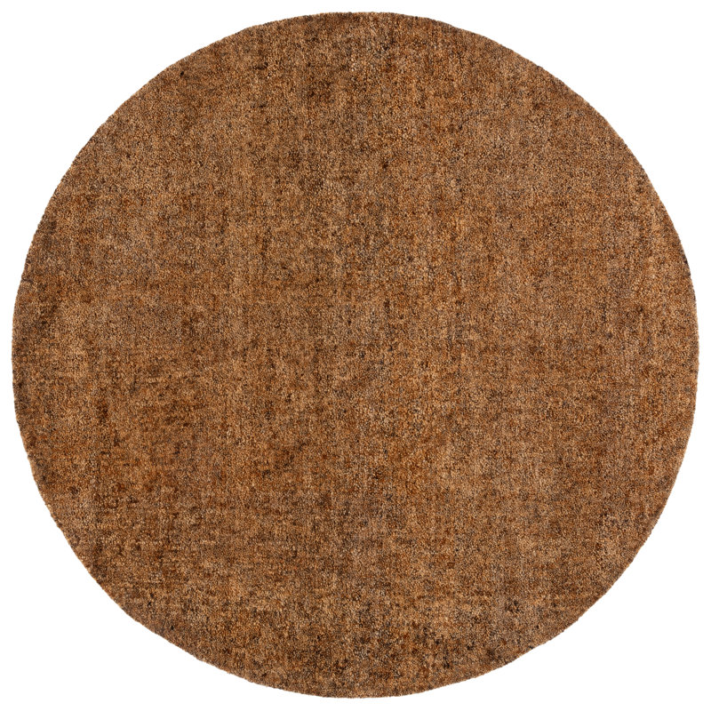 Tapis en laine / coton touffeté à la main importé Clairann 101, Rond 6 pi
