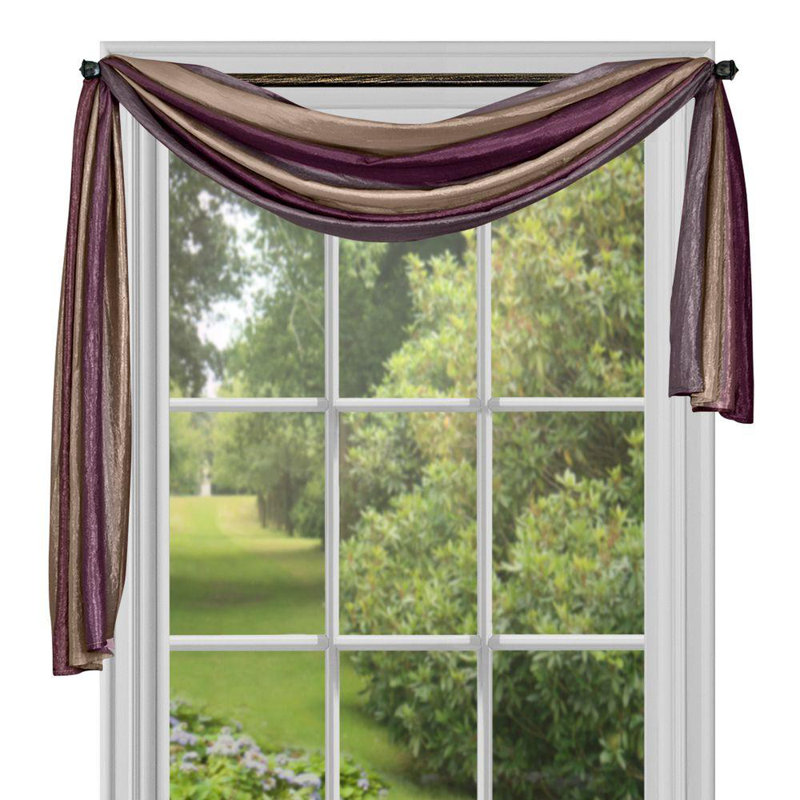Velia Sheer Window Scarf, Aubergine