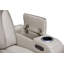 Canapé inclinable électrique Aaz en cuir blanc l 84 po avec repose-tête électrique, lumières DEL, table de chargement sans fil, ports USB et USB-C, rangement et porte-gobelets-419192942