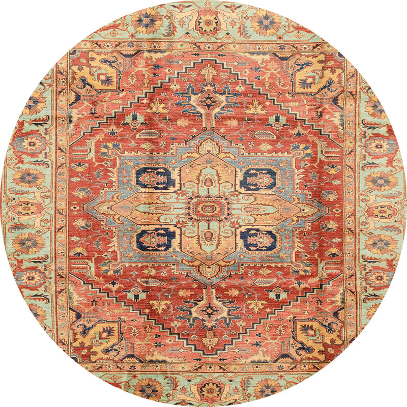 Hawo Abstract Indoor Rug, Round 4'