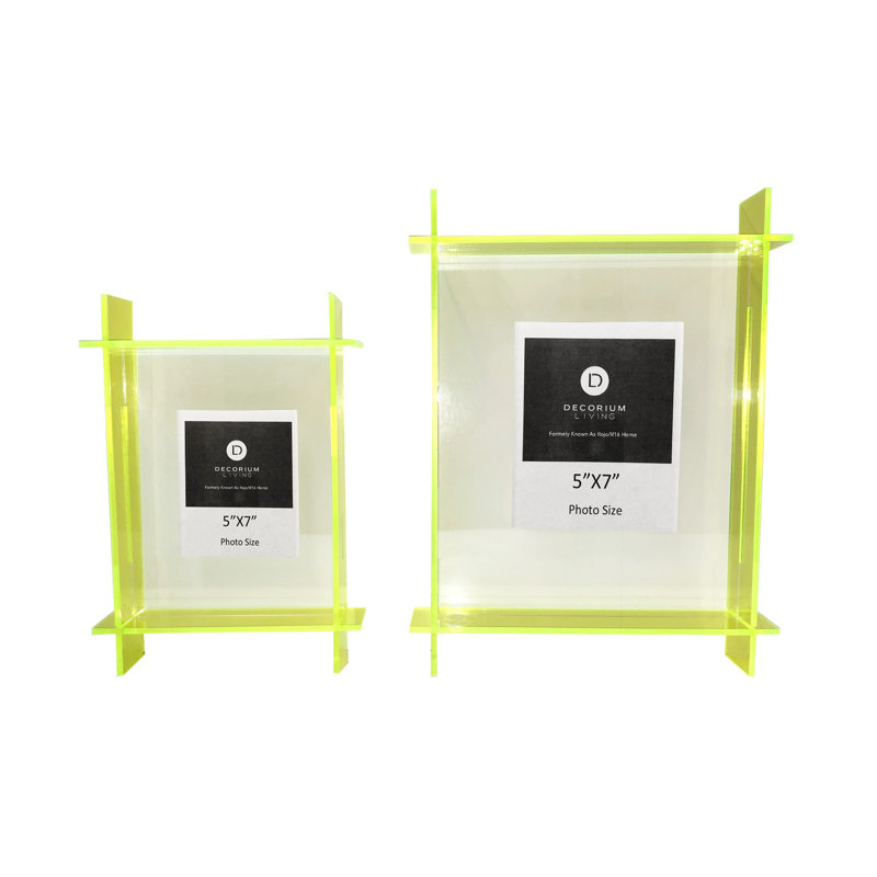 Cadre flottant en plastique néon, 8 po x 10 po, Vert
