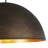 Industrial 1 - Light Gold Leaf Inner Hammered Metal Dome Pendant