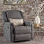 Fauteuil inclinable oscillant en tissu gris anthracite avec fauteuil inclinable manuel-579028152