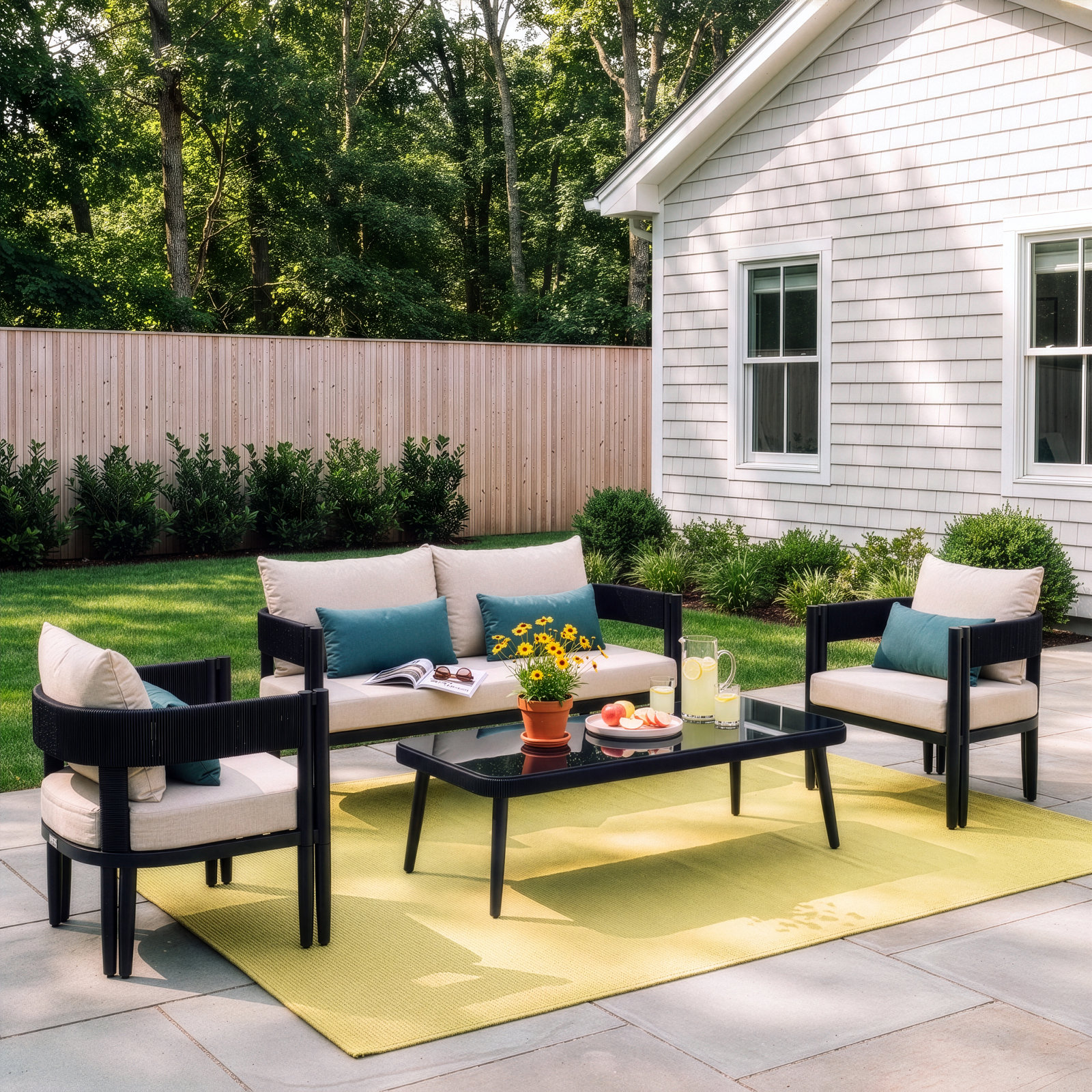 Viola 4-Person Patio Seating Group, Taupe